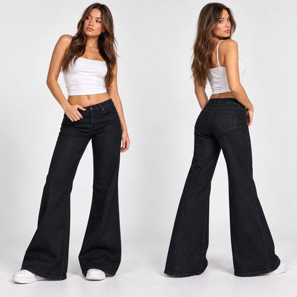 Brand new w tag y2k flare girlfriend boot cut jean Slimming curvy by Chico 14s